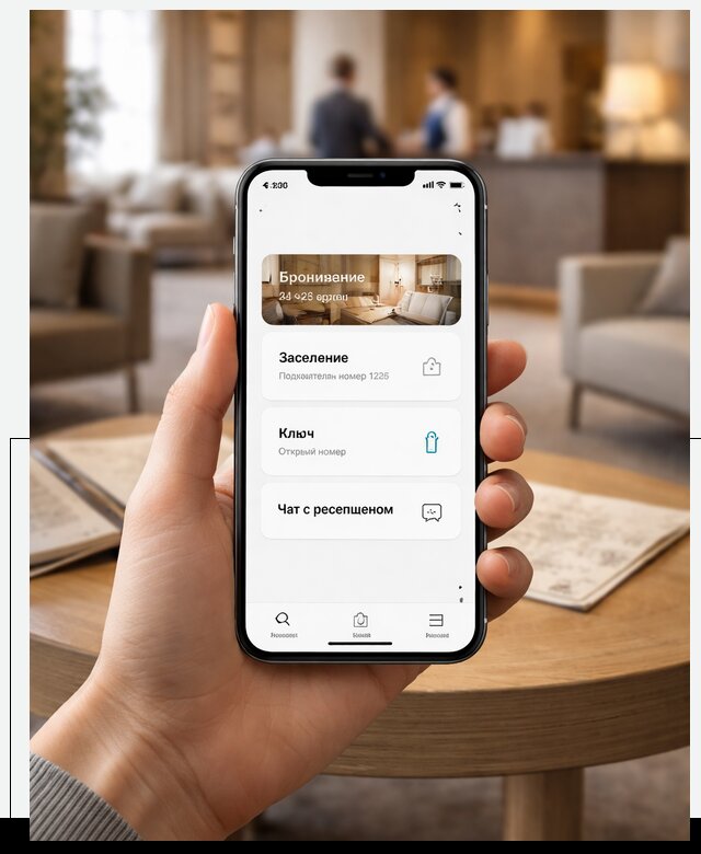 Мобильное приложение для гостей отеля в Мелеузе, управление сервисом